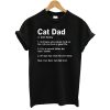 Cat Dad Definition Funny Meaning Cat Lover T-Shirt