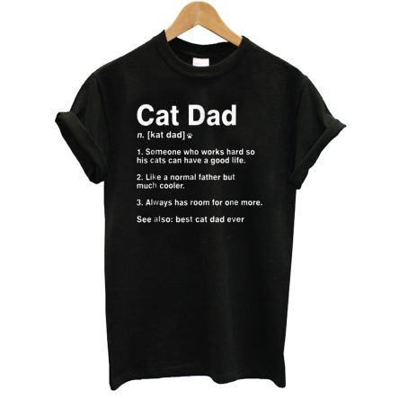 Cat Dad Definition Funny Meaning Cat Lover T-Shirt