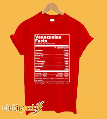 Franela de Corotos Modelo Venezuelan Facts T Shirt