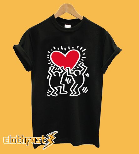 Keith Haring Big Love Black T-Shirt