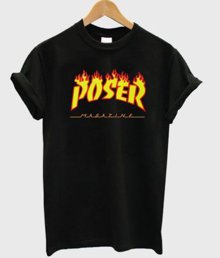 Poser Font Thrasher T shirt