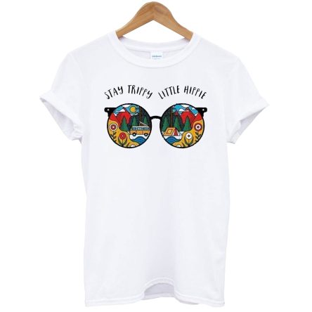 Glasses Stay Trippy Little Hippie Ladies T-Shirt