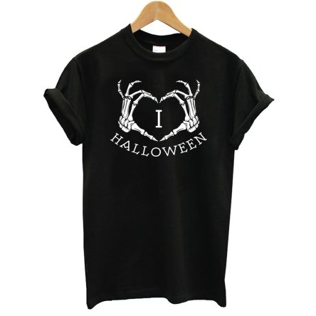 Skelleton I Love Halloween T-Shirt