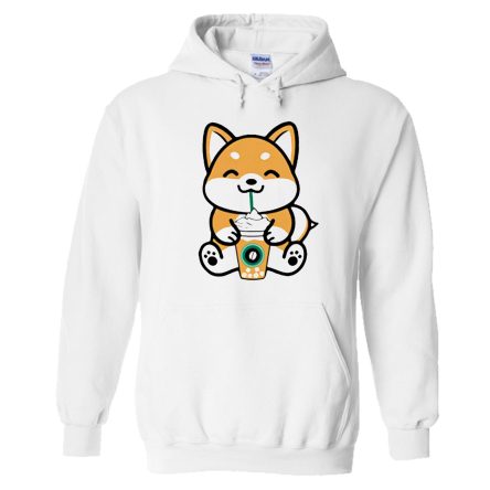 Anime Cartoon Dog Coffee Pullover Hoodie