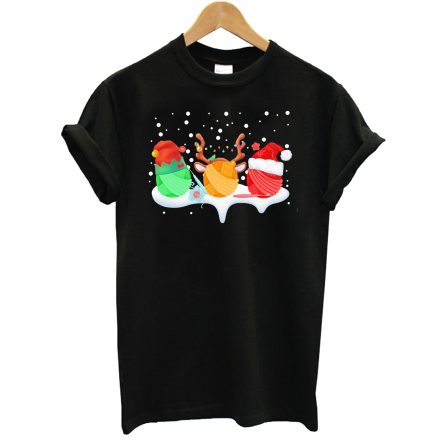 Crochet Santa Reindeer Christmas T-Shirt