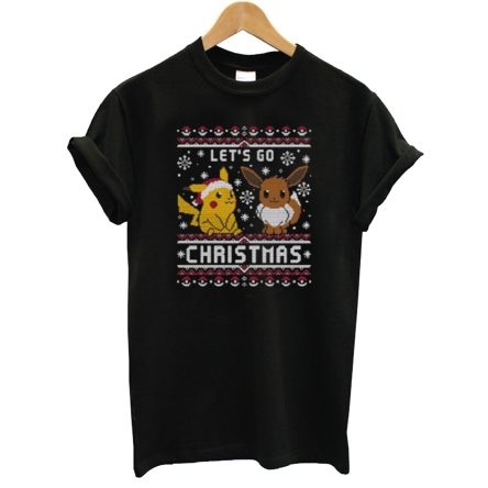 Pikachu and Eevee let’s go Christmas T-Shirt