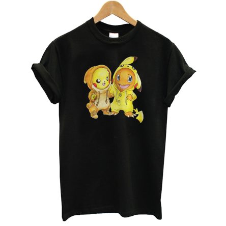 Pikachu and Pikachu Charmander pokemon T-Shirt