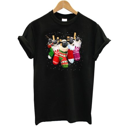 Shaun The Sheep In Socks Christmas T-Shirt