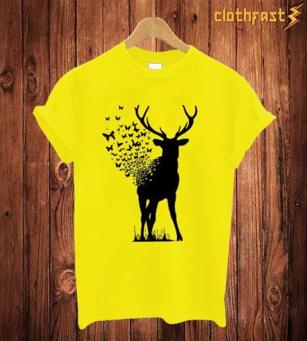 Batterfly Deer T Shirt