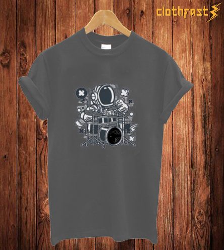 Astronaut Drummer T Shirt