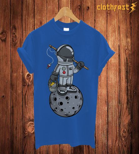 Astronaut Fising T Shirt