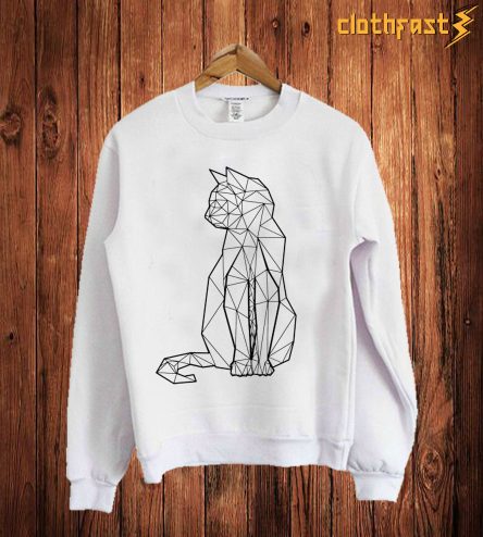 Cat Geometric Sweetshirt