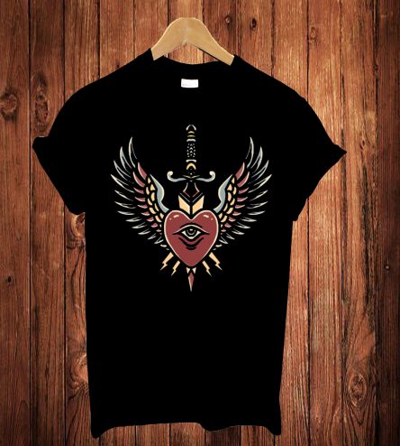 Winged Heart T Shirt