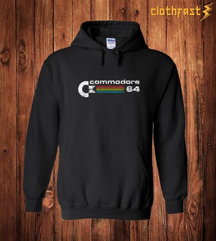 Commodore 64 Retro Computer distressed Hoodie