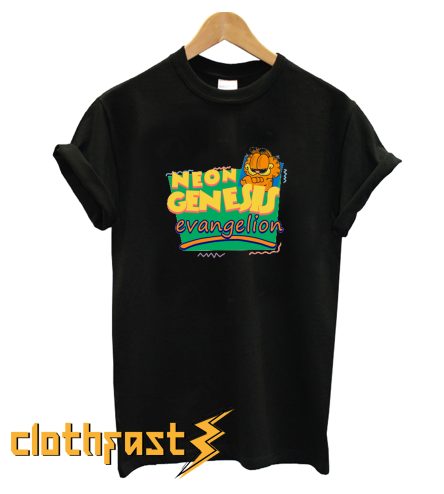 Neon Genesis Evangelion Meets Garfield And Friends T-Shirt