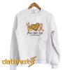 Peace Love Cure UTERINE CANCER AWARENESS Funny Gift Crewneck Sweatshirt 