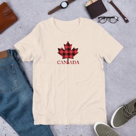 Canada with Maple Leaf Plaid tshirt