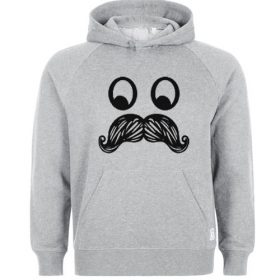 Mustache Hoodie Custom Unisex Hanes Ultimate Cotton Heavyweight Hoodie