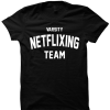 VARSITY NETFLIXING TEAM T SHIRT NETFLIX SHIRT LADIES TOPS MENS TEES TEE PLUS SIZE SHIRTS CHEAP SHIRTS CHEAP GIFTS CHRISTMAS GIFTS