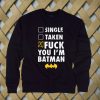 Batman Costum Fuck Batman shirt tshirt teeshirt clothing