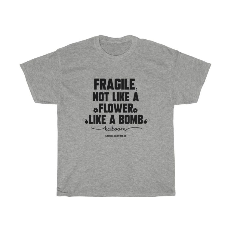 Flower Like A Bomb T-shirt Unisex Heavy Cotton Tee