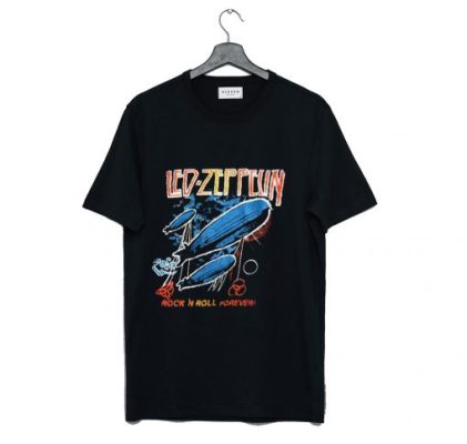 Led Zeppelin Rock n Roll Forever Vintage 80s Airship T Shirt