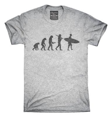 Evolution Of Man To Surfer Funny Surfing T-Shirt