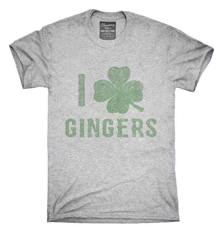 I Love Gingers Funny Irish Redhead T-Shirt