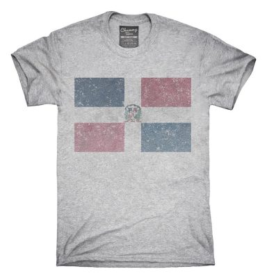 Retro Vintage Dominican Republic Flag T-Shirt