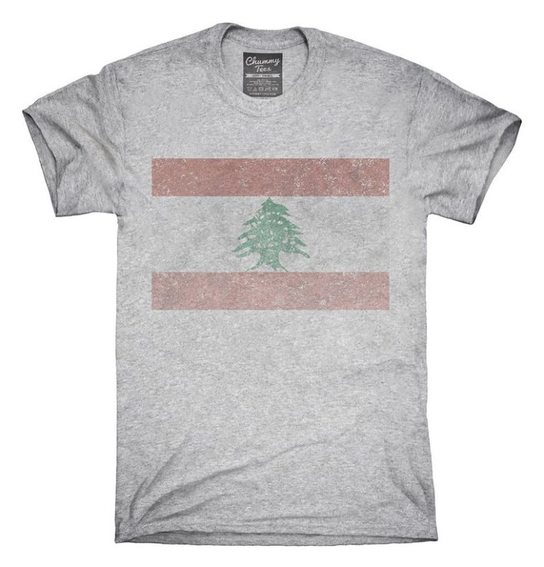 Retro Vintage Lebanon Flag T-Shirt