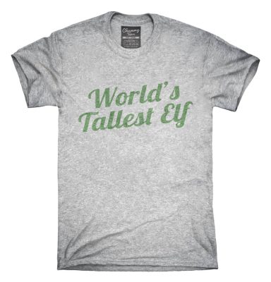 World's Tallest Elf Funny Christmas Holiday Party T-Shirt