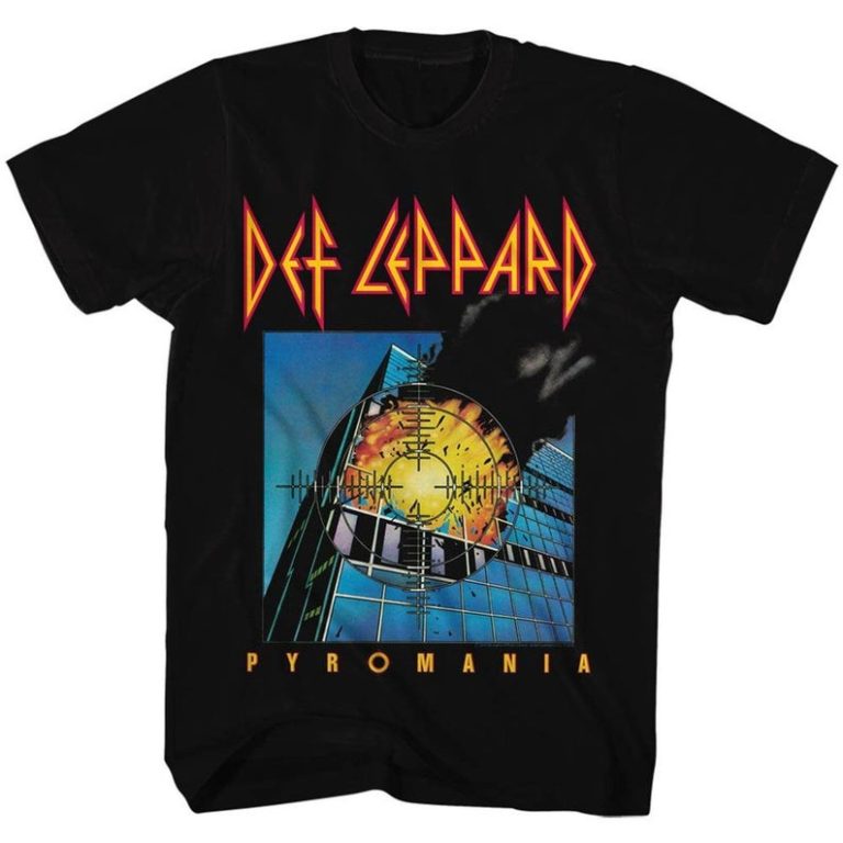 Def Leppard Pyromania Boxed Black Adult T-Shirt