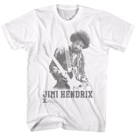 Jimi Hendrix Ghost Jimi White Adult T-Shirt