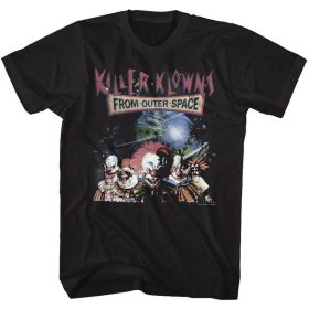 Killer Klowns From Outer Space Klowns In Space Black Adult T-Shirt