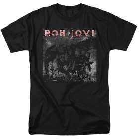 Bon Jovi Slippery When Wet Cover Black Shirts