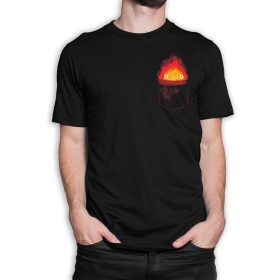 Calcifer in Pocket Studio Ghibli T-Shirt