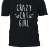 Crazy Cat Girl Women Lady Slogan Tumblr T-shirt