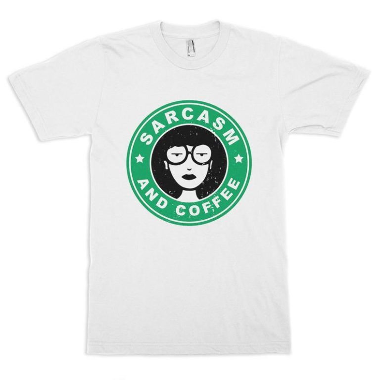 Daria Sarcasm and Coffee T-Shirt, Daria Morgendorffer Cool Tee, Women's and Men's Sizes