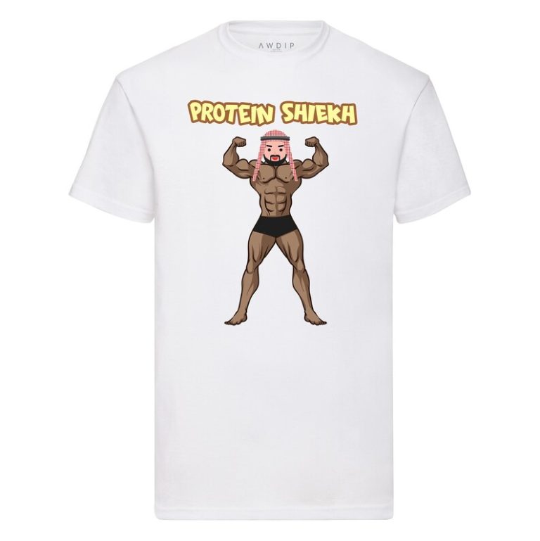 Protein Shiekh T-Shirt Funny Joke Sarcasm