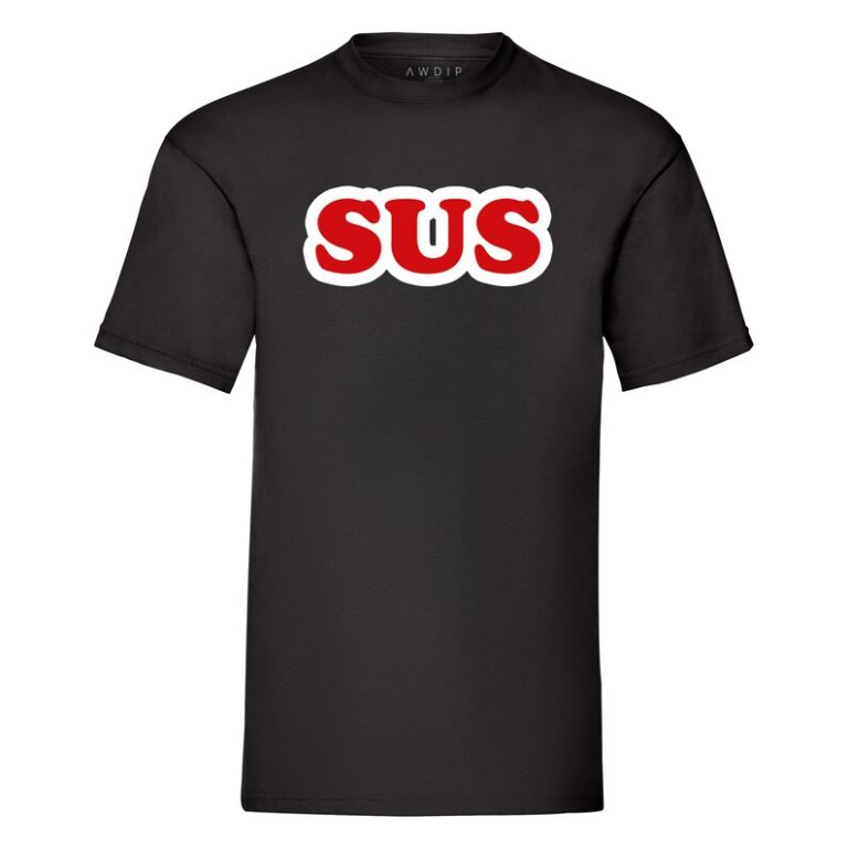 SUS Logo Funny T-Shirt Gamer Cool Swag Actin Kinda Sus Bro Imposter