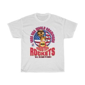 1995 Houston Rockets World Champions Cotton White Men T-shirt