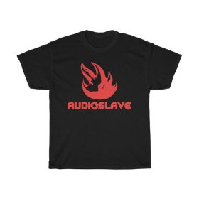 New AUDIOSLAVE Rock Band Logo Mens Black T-Shirt