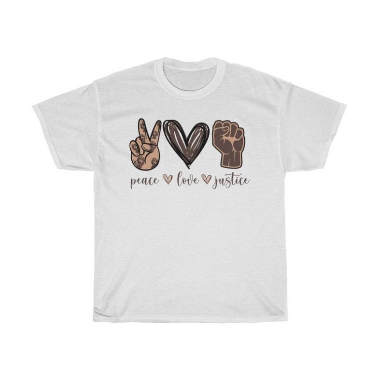 Peace Love Justice Black Lives Matter T-Shirt