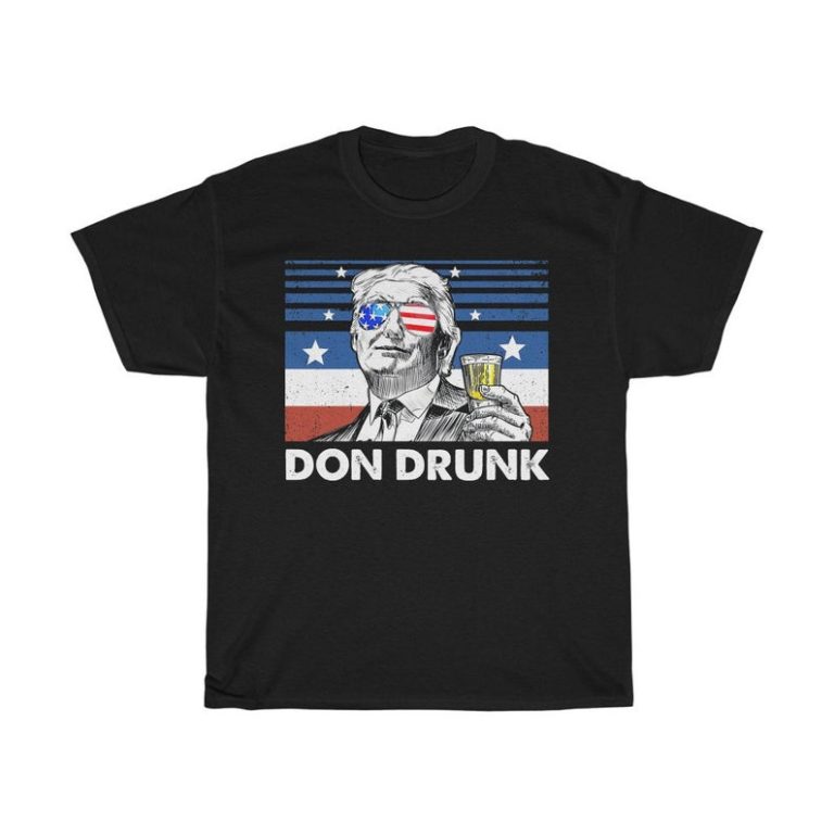 Retro Don Drunk Donald Trump 4th of July T-Shirt