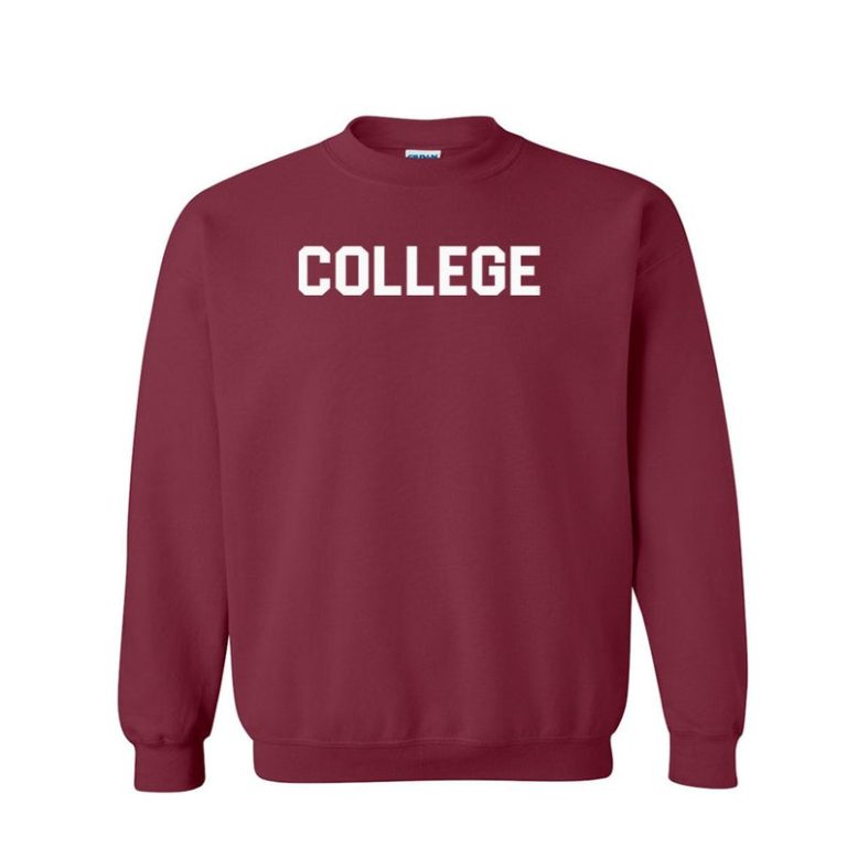 COLLEGE Unisex Crew Neck Sweatshirt