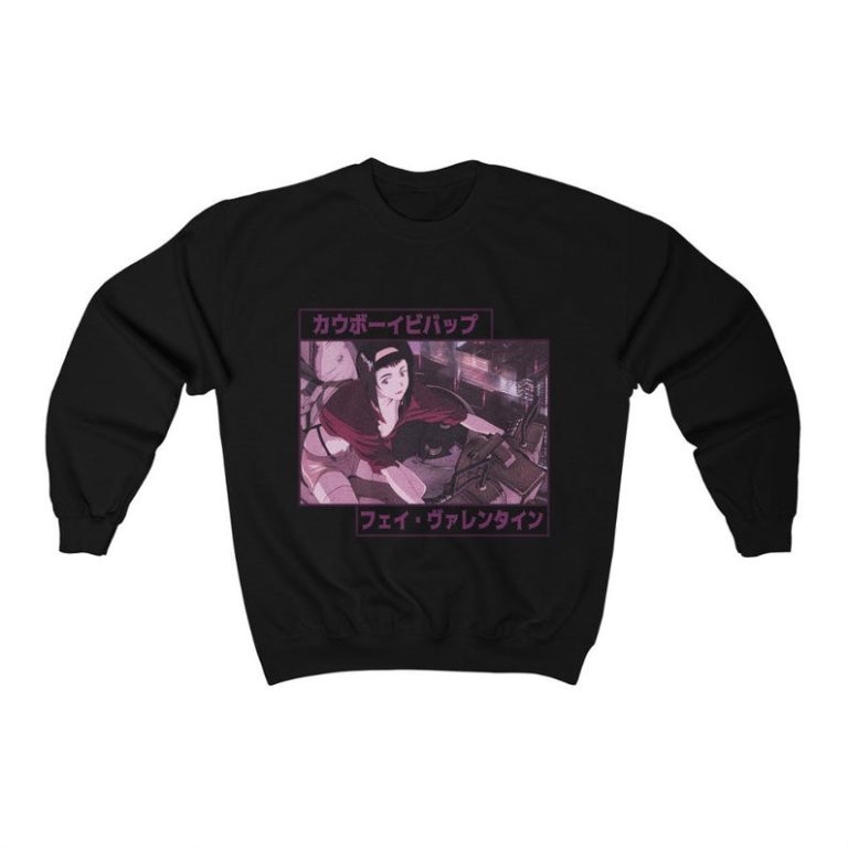 Faye Valentine Cowboy Bebop Spike Spiegel 90s Anime Aesthetic Space Cowboy Vaporwave Unisex Sweatshirt - Copy