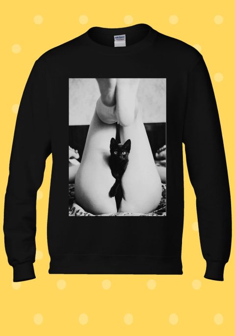 Black Cat Pussy Kitten Sexy Girl Sweatshirt